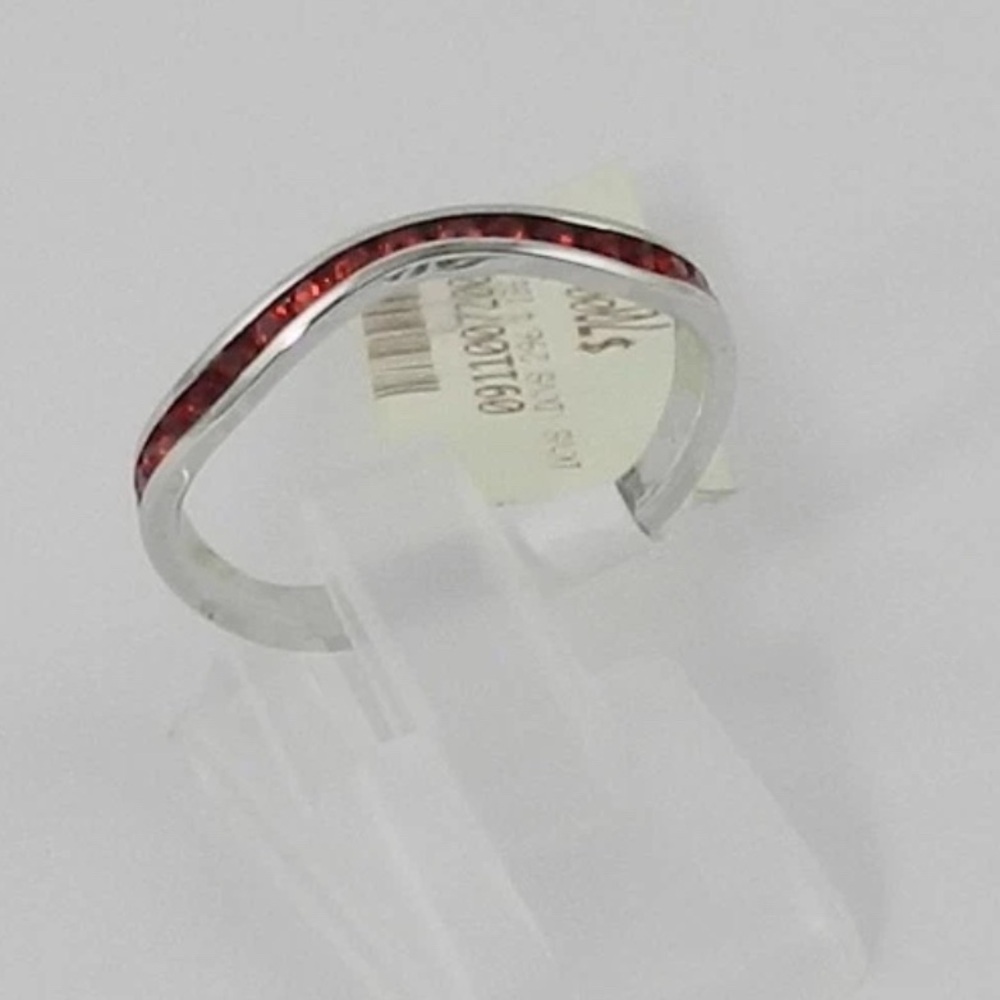Macy's Crystal Birthstone Stackable ring in Sterling Silver, 8